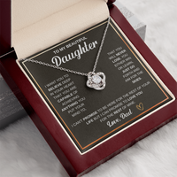 Load image into Gallery viewer, To My Daughter Love Knot Necklace Gift From Mom with Message Card &amp; Gift Box
