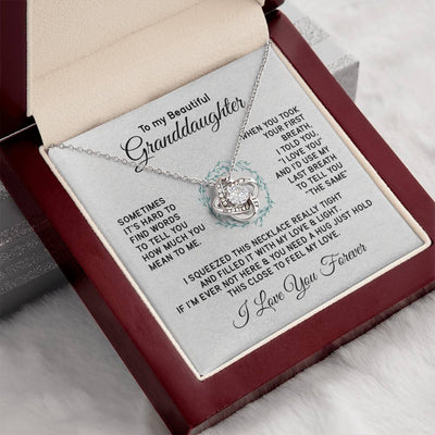Load image into Gallery viewer, To My Granddaughter Necklace, Sometimes It&amp;#39;s Hard to Find Words to Tell You How Much You Mean to Me
