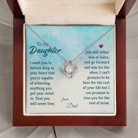 Load image into Gallery viewer, To My Daughter Necklace from Dad, I Promise to Love You for the Rest of Mine
