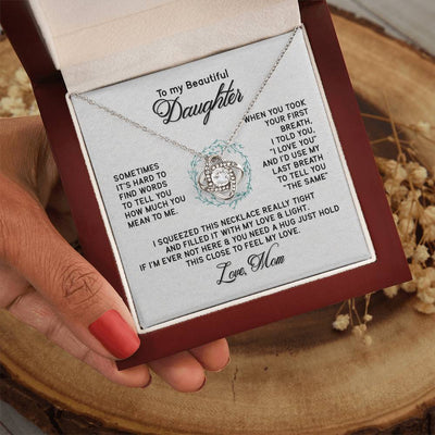Load image into Gallery viewer, To My Daughter Necklace from Mom, I&amp;#39;d Use My Last Breath to Tell You &amp;quot;The Sam&amp;quot;
