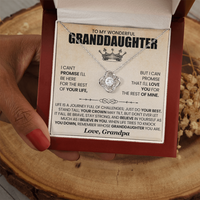Load image into Gallery viewer, To My Granddaughter Necklace from Grandpa, Life Is a Journey Full of Challenges Just Do Your Best
