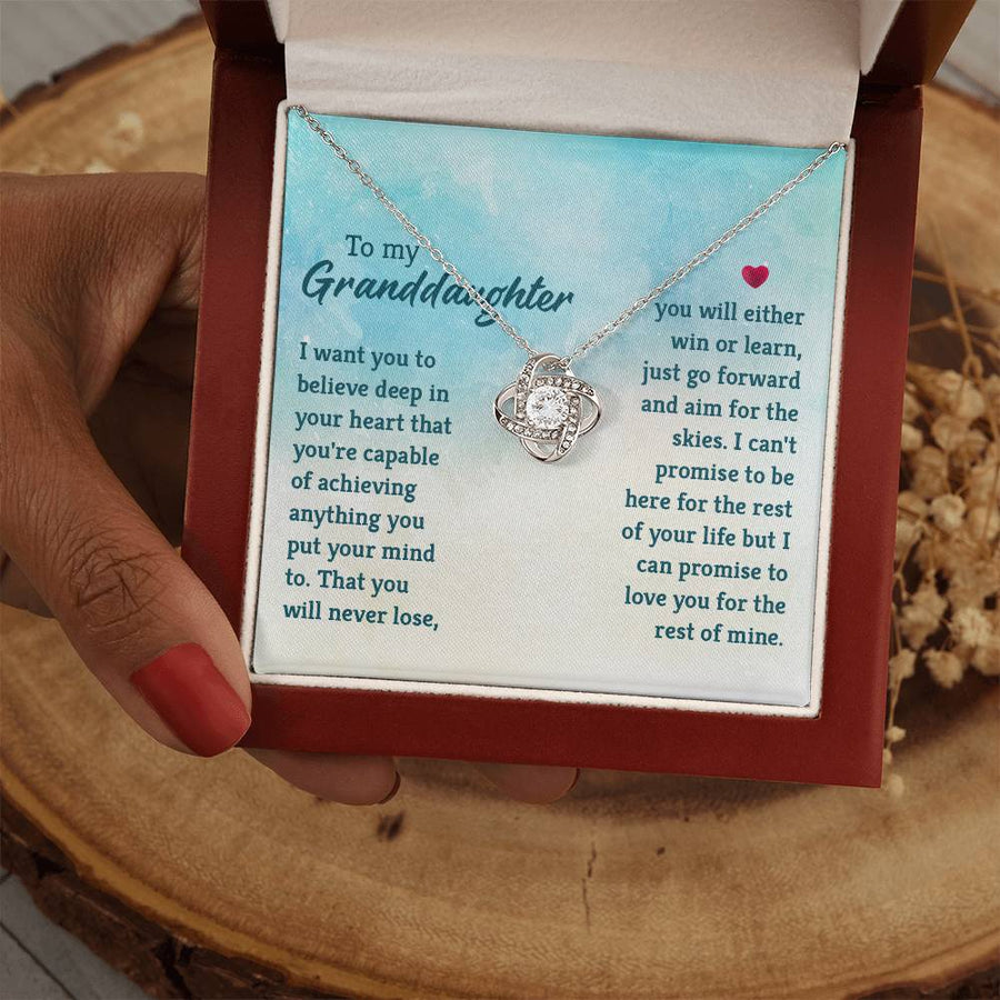 Granddaughter Necklace from Grandma, Special Birthday Gifts for Granddaughter from Nana