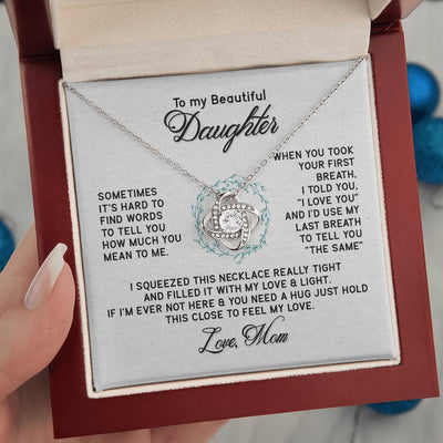 Load image into Gallery viewer, To My Daughter Necklace from Mom, I&amp;#39;d Use My Last Breath to Tell You &amp;quot;The Sam&amp;quot;
