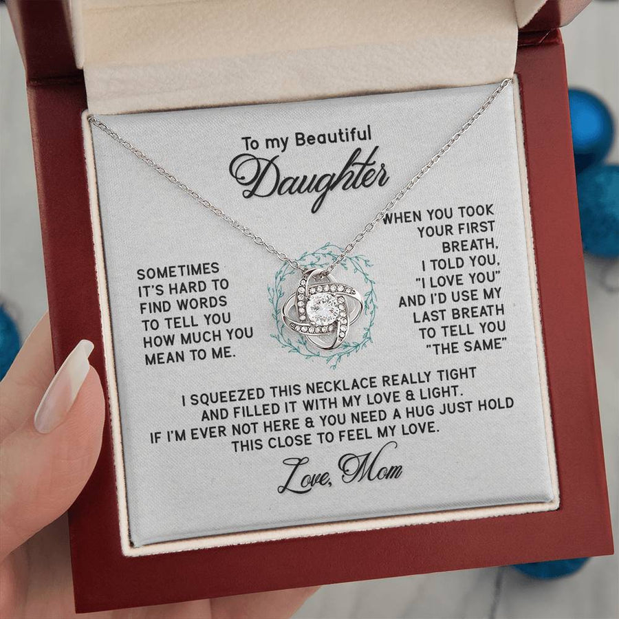To My Daughter Necklace from Mom, I'd Use My Last Breath to Tell You "The Sam"