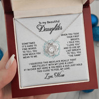 Load image into Gallery viewer, To My Daughter Necklace from Mom, I&#39;d Use My Last Breath to Tell You &quot;The Sam&quot;
