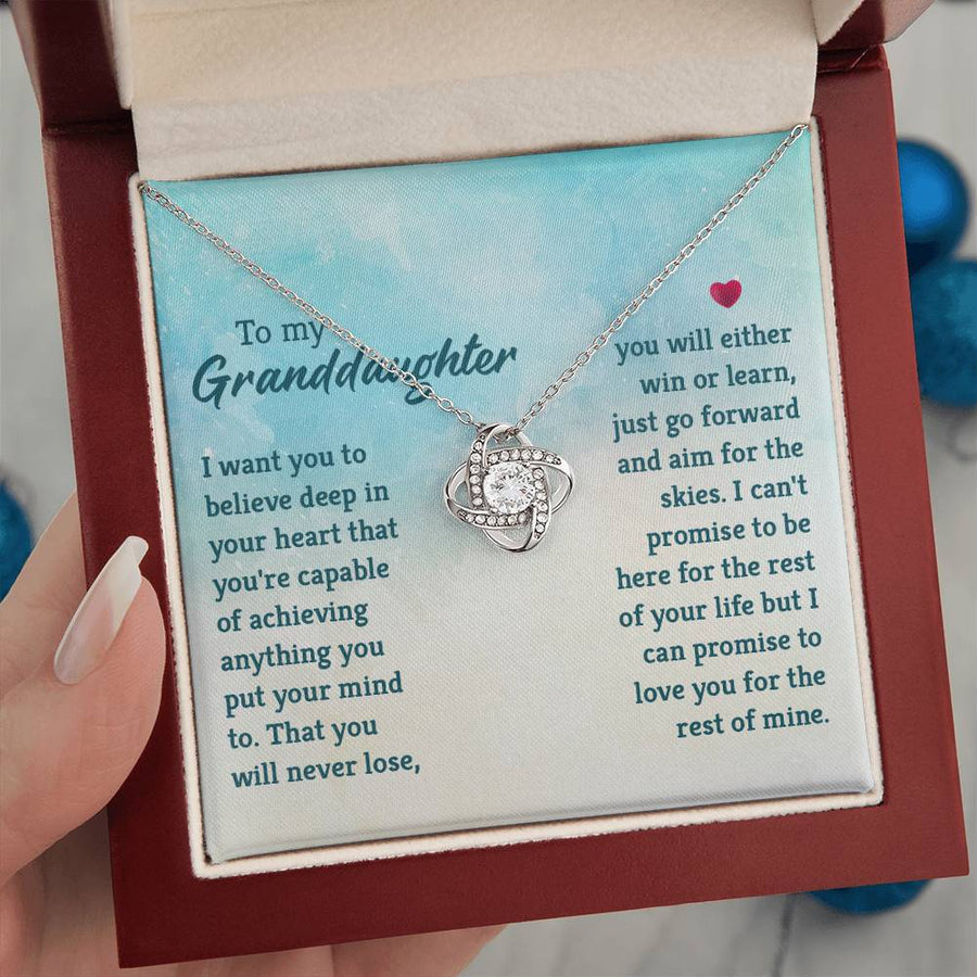 Granddaughter Necklace from Grandma, Special Birthday Gifts for Granddaughter from Nana