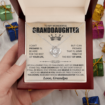 Load image into Gallery viewer, To My Granddaughter Necklace from Grandpa, Life Is a Journey Full of Challenges Just Do Your Best
