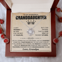 Load image into Gallery viewer, To My Granddaughter Necklace from Grandpa, Life Is a Journey Full of Challenges Just Do Your Best
