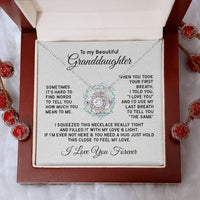 Load image into Gallery viewer, To My Granddaughter Necklace, Sometimes It&#39;s Hard to Find Words to Tell You How Much You Mean to Me
