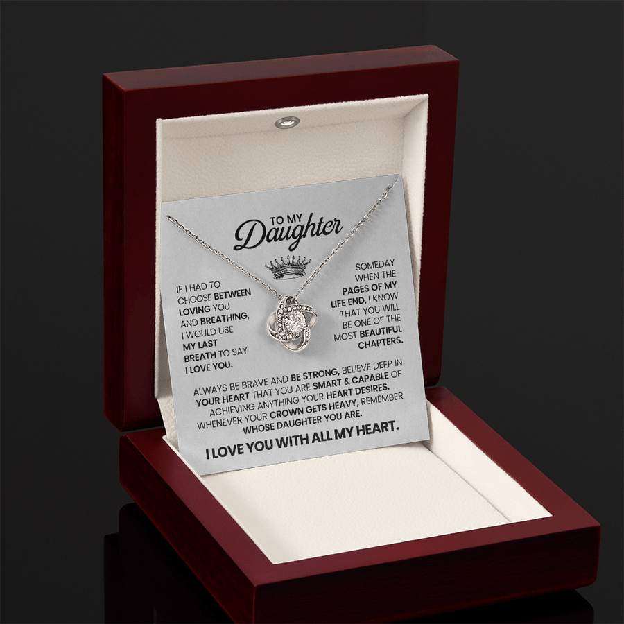 Birthday Daughter Necklace, When the Pages of My Life End You Will Be the Most Beautiful Chapters