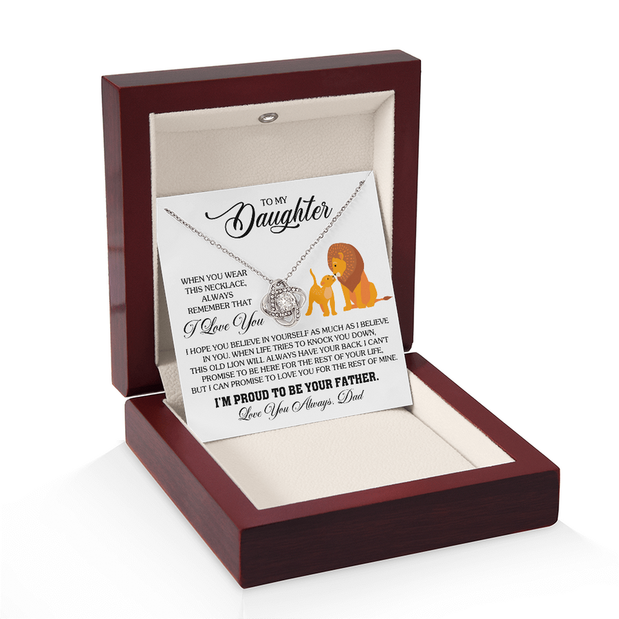 To My Daughter Necklace from Dad, Birthday Gifts for Daughter, I'm Proud to Be Your Father