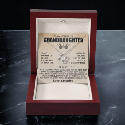 Load image into Gallery viewer, To My Granddaughter Necklace from Grandpa, Life Is a Journey Full of Challenges Just Do Your Best
