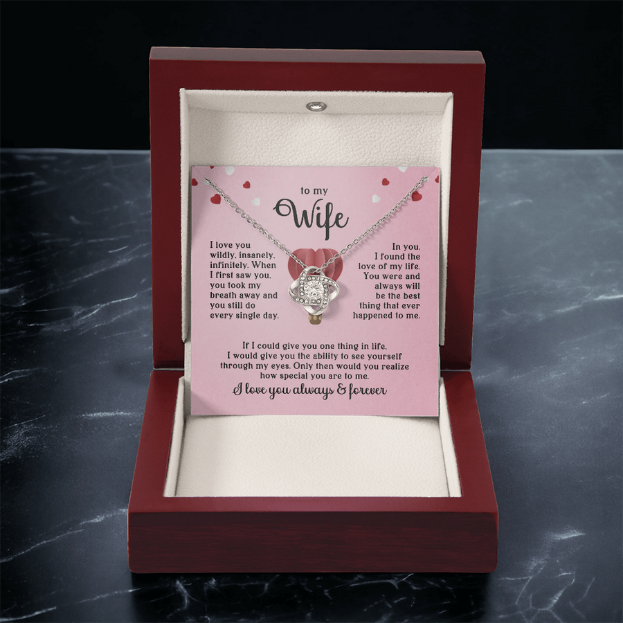 To My Wife Necklace, When I First Saw You, You Took My Breath Away and You Still Do Every Single Day