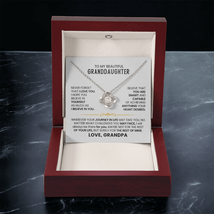 To My Beautiful Granddaughter Necklace, Believe in Yourself as Much as I Believe in You