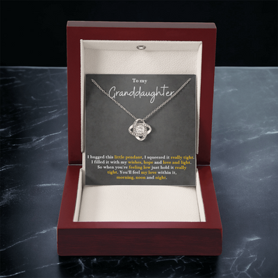 Load image into Gallery viewer, To My Granddaughter Love Knot Necklace Perfect Birthday Christmas Gifts from Grandma Grandpa
