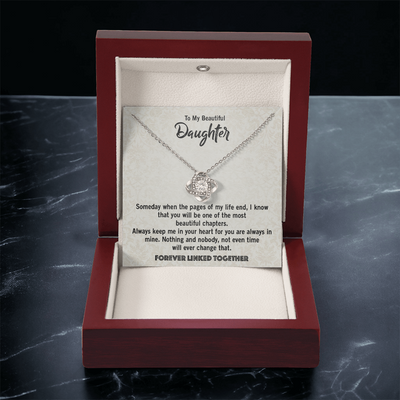 Load image into Gallery viewer, Love Knot Necklace for Daughter from Dad – Beautiful Gift for Birthday, Graduation, or Wedding Day
