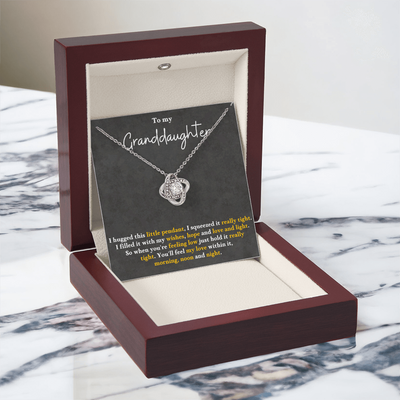 Load image into Gallery viewer, To My Granddaughter Love Knot Necklace Perfect Birthday Christmas Gifts from Grandma Grandpa
