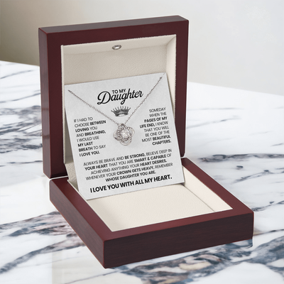 Load image into Gallery viewer, Birthday Daughter Necklace, When the Pages of My Life End You Will Be the Most Beautiful Chapters
