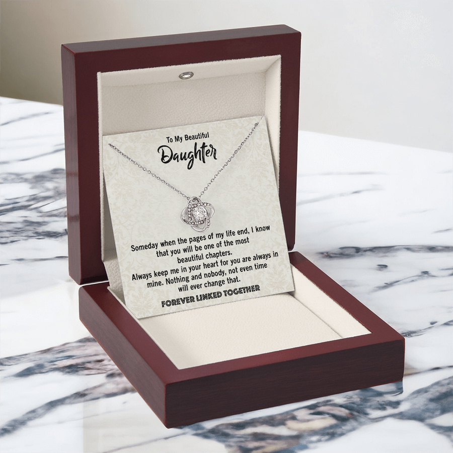 Love Knot Necklace for Daughter from Dad – Beautiful Gift for Birthday, Graduation, or Wedding Day