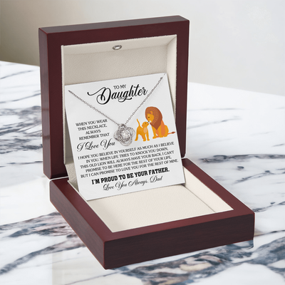 Load image into Gallery viewer, To My Daughter Necklace from Dad, Birthday Gifts for Daughter, I&amp;#39;m Proud to Be Your Father
