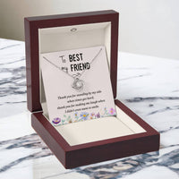 Load image into Gallery viewer, Best Friend Gifts for Birthday, Friendship Knot Necklace Silver, Meaningful Friendship Gifts
