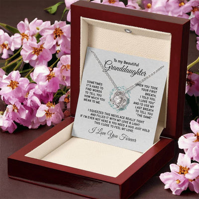 Load image into Gallery viewer, To My Granddaughter Necklace, Sometimes It&amp;#39;s Hard to Find Words to Tell You How Much You Mean to Me
