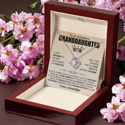 Load image into Gallery viewer, To My Granddaughter Necklace from Grandpa, Life Is a Journey Full of Challenges Just Do Your Best
