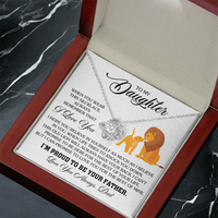 Load image into Gallery viewer, To My Daughter Necklace from Dad, Birthday Gifts for Daughter, I&#39;m Proud to Be Your Father
