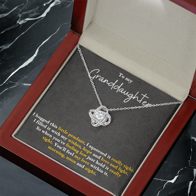 Load image into Gallery viewer, To My Granddaughter Love Knot Necklace Perfect Birthday Christmas Gifts from Grandma Grandpa
