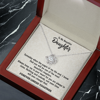 Load image into Gallery viewer, Love Knot Necklace for Daughter from Dad – Beautiful Gift for Birthday, Graduation, or Wedding Day
