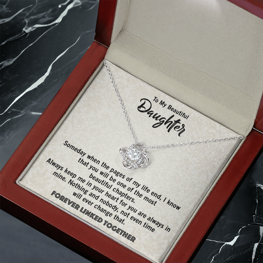 Love Knot Necklace for Daughter from Dad – Beautiful Gift for Birthday, Graduation, or Wedding Day