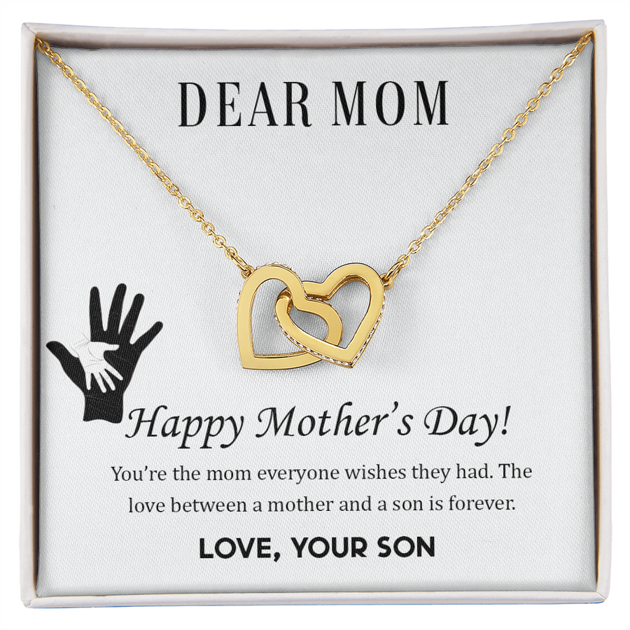 Mom Necklace, Happy Mother's Day Necklace Gift for Mom from Daughter from Son