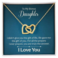 Load image into Gallery viewer, To My Bonus Daughter Necklace from Mom and Dad, Unique Bonus Daughter Birthday Gifts
