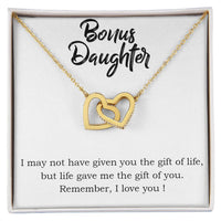 Load image into Gallery viewer, To My Bonus Daughter Necklace from Mom/Dad, Life Gave Me The Gift of You
