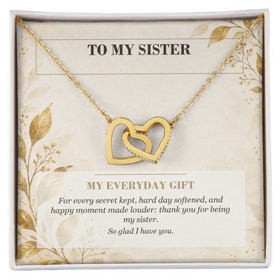 Load image into Gallery viewer, To My Sister Interlocking Hearts Necklace - My Everyday Gift
