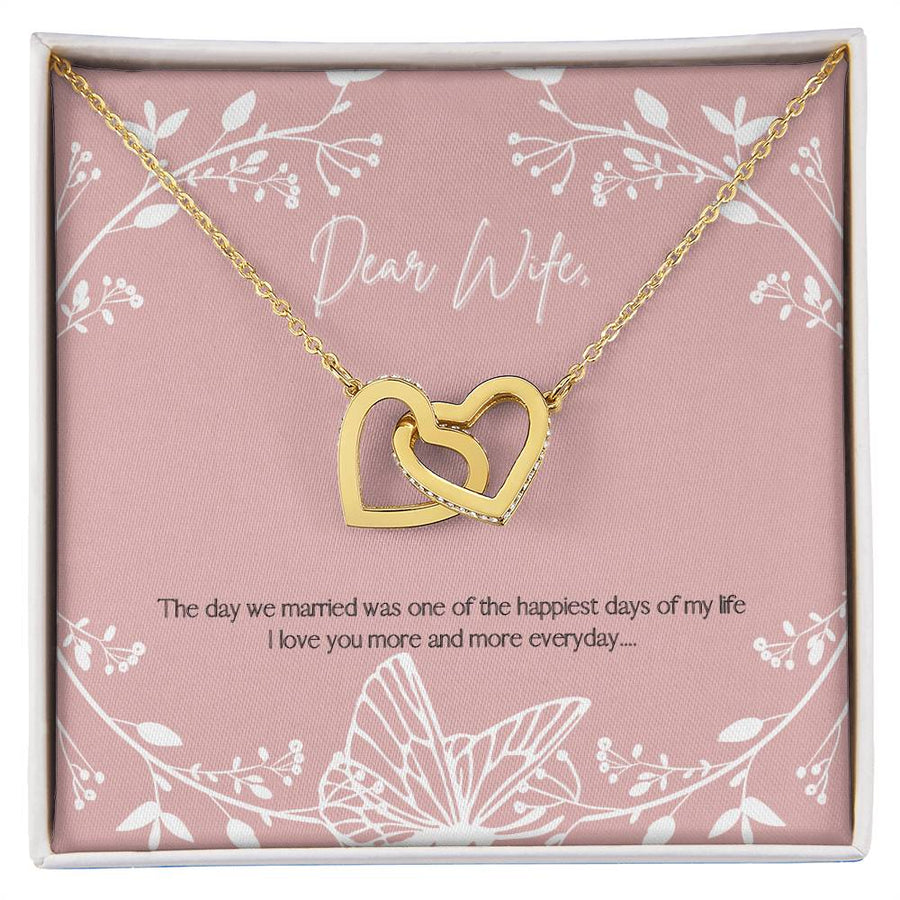 To My Beautiful Wife Necklace from Husband, I Love You More and More Everyday