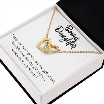 Load image into Gallery viewer, To My Bonus Daughter Necklace from Mom/Dad, Life Gave Me The Gift of You
