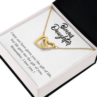 Load image into Gallery viewer, To My Bonus Daughter Necklace from Mom/Dad, Life Gave Me The Gift of You
