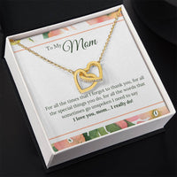 Load image into Gallery viewer, To My Mom Necklace from Son/Daughter, I Love You Mom...
