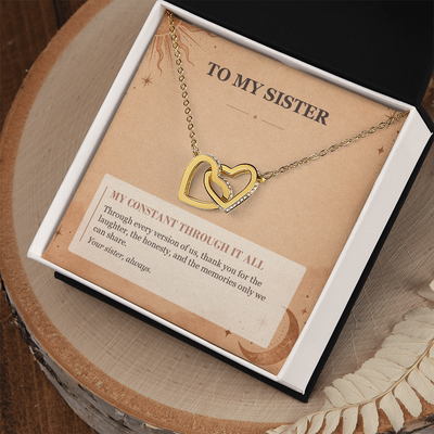 Load image into Gallery viewer, To My Sister Interlocking Hearts Necklace - My Constant Through It All

