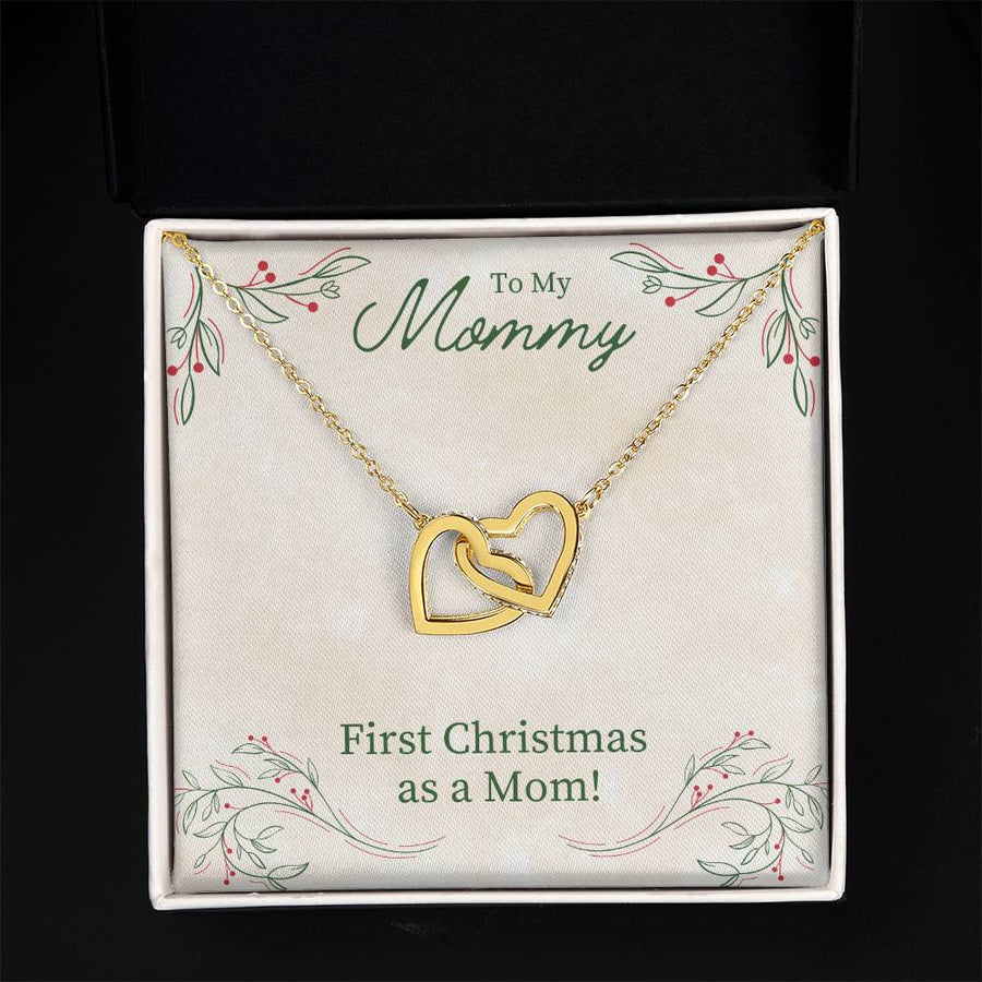 Unique First Christmas Gift for Mom, Christmas Necklace Gift for Mom from Daughter