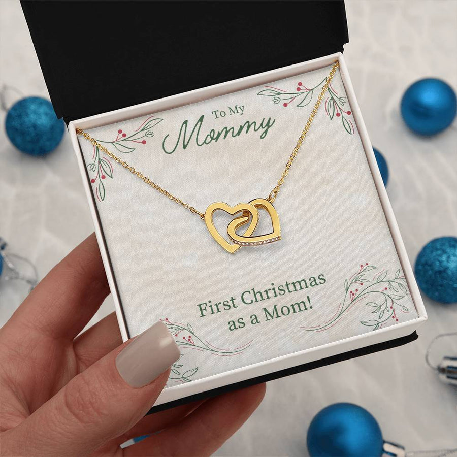 Unique First Christmas Gift for Mom, Christmas Necklace Gift for Mom from Daughter