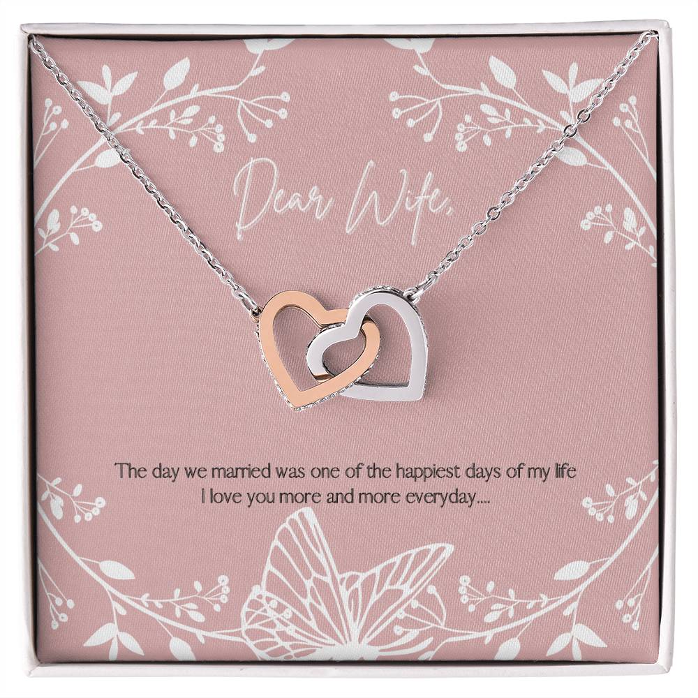 To My Beautiful Wife Necklace from Husband, I Love You More and More Everyday