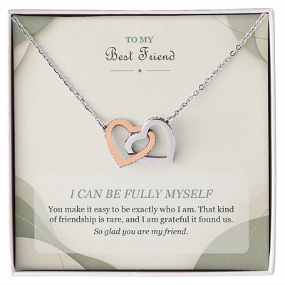 Load image into Gallery viewer, To My Best Friend Interlocking Hearts Necklace - I Can Be Fully Myself
