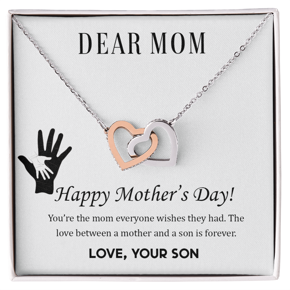 Mom Necklace, Happy Mother's Day Necklace Gift for Mom from Daughter from Son