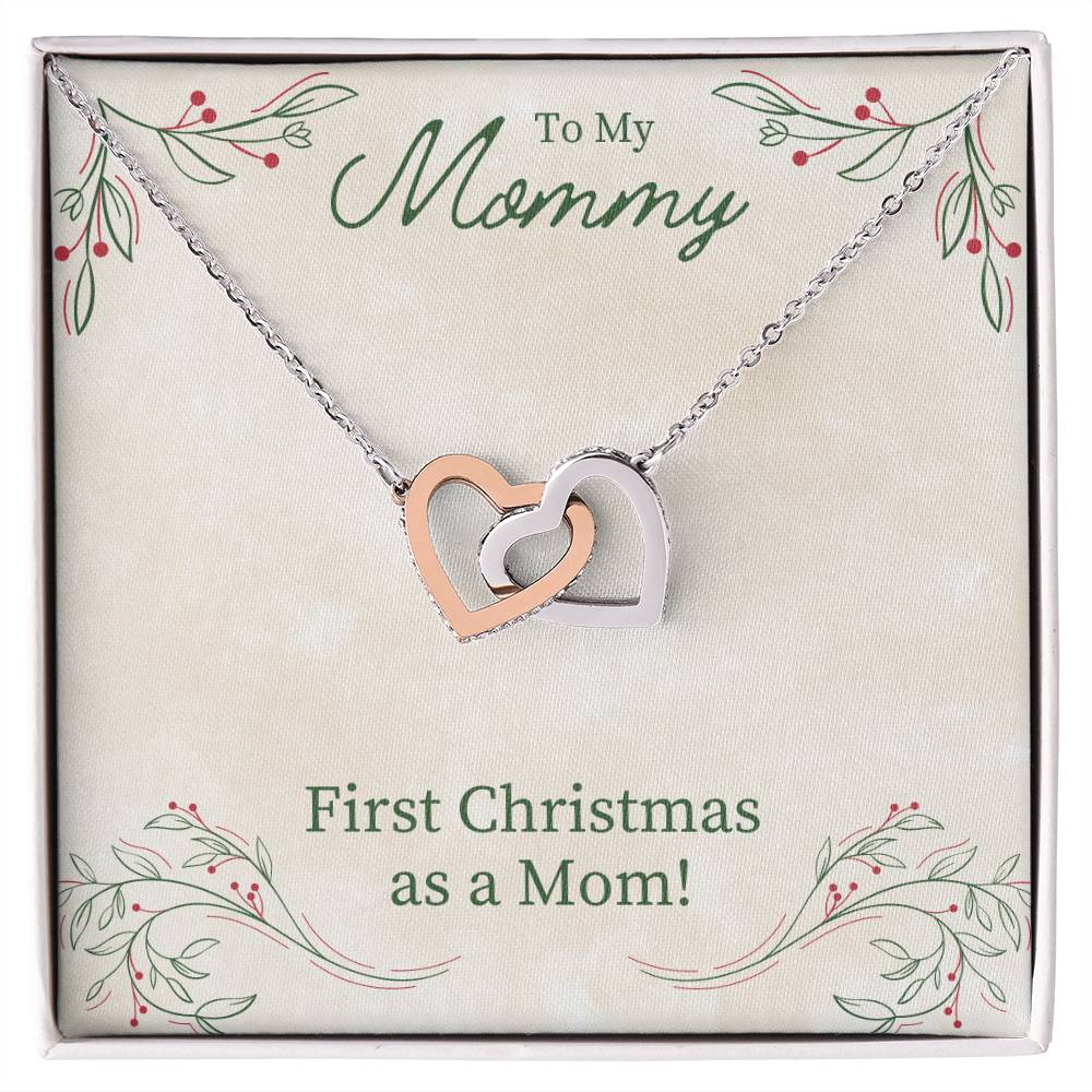 Unique First Christmas Gift for Mom, Christmas Necklace Gift for Mom from Daughter