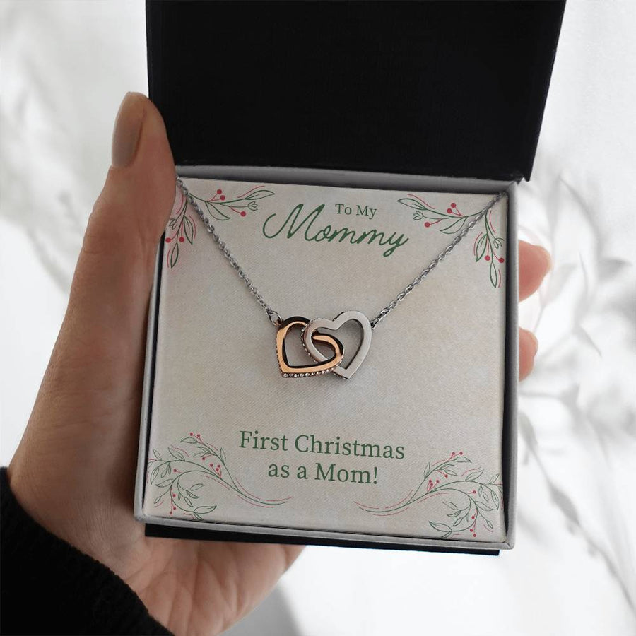 Unique First Christmas Gift for Mom, Christmas Necklace Gift for Mom from Daughter