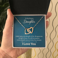 Load image into Gallery viewer, To My Bonus Daughter Necklace from Mom and Dad, Unique Bonus Daughter Birthday Gifts
