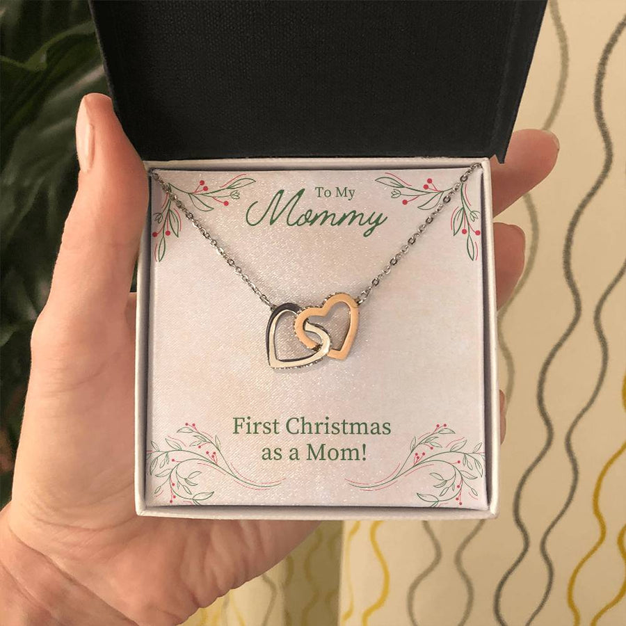 Unique First Christmas Gift for Mom, Christmas Necklace Gift for Mom from Daughter