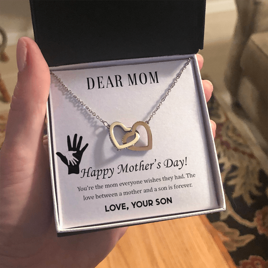 Mom Necklace, Happy Mother's Day Necklace Gift for Mom from Daughter from Son
